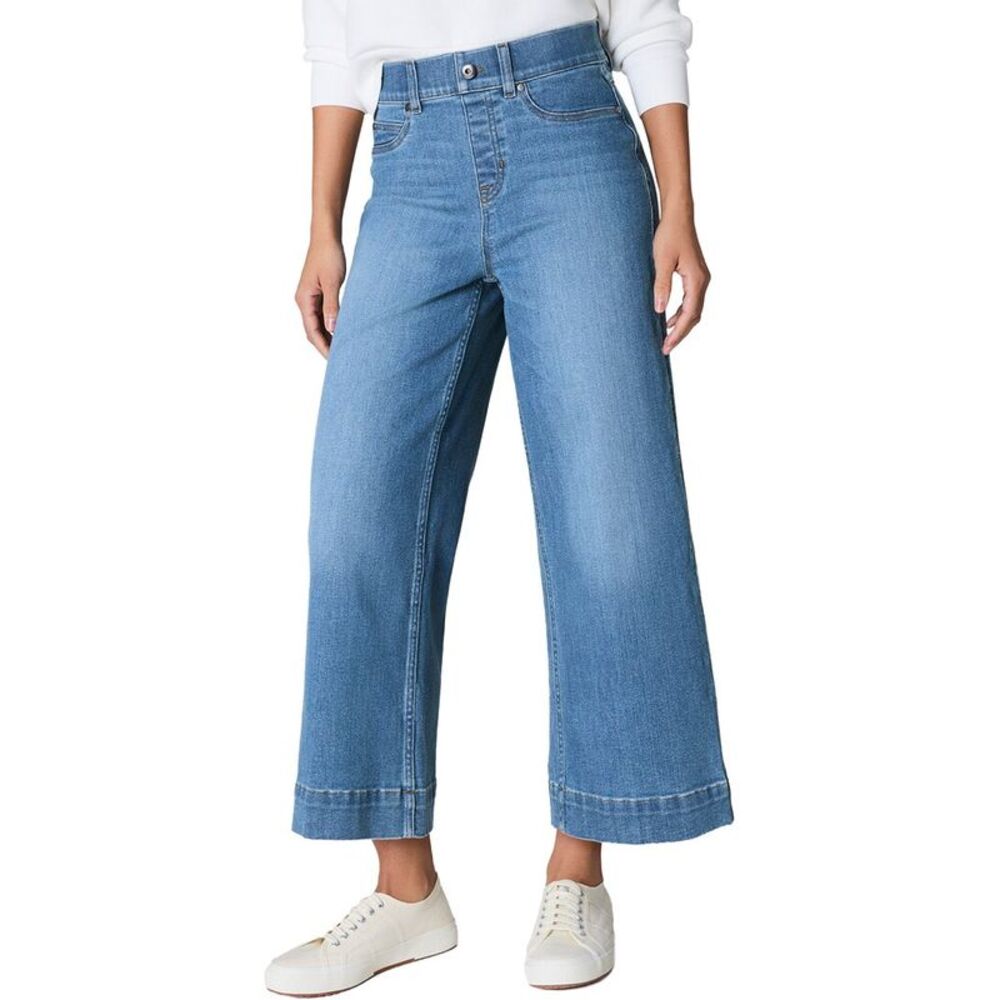 Spanx® Womens  Spanx Pull-On Crop Wide, Blue